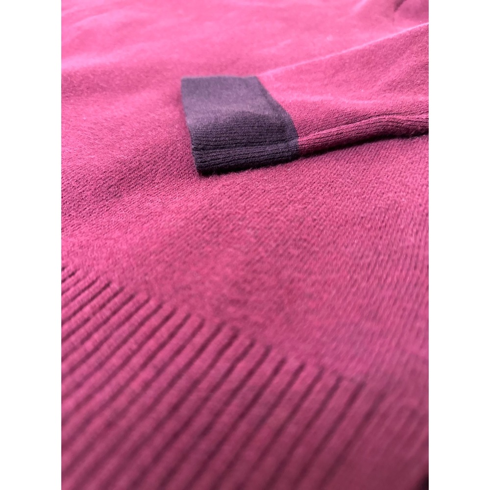 J.Jill Women's Burgundy Red Mock Neck Knit Sweater Top Size S Petite Long Sleeve - Picture 4 of 10